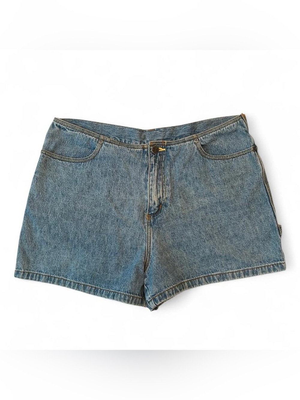 Arizona blue denim shorts cargo pocket daisy dukes retro festival- Waist 33”